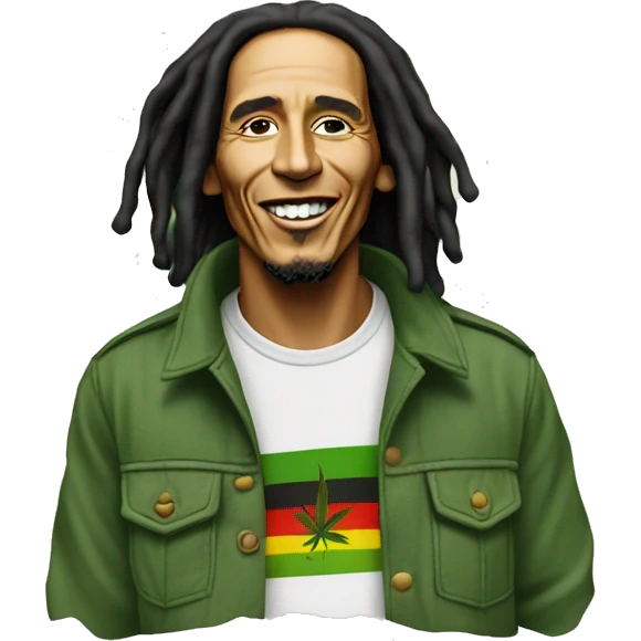 Bob Marley  smocks cannabis emoji