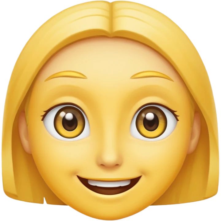 super cute anime eyes classic yellow face cheesy smile bigger smile and thicker eyebrows  emoji