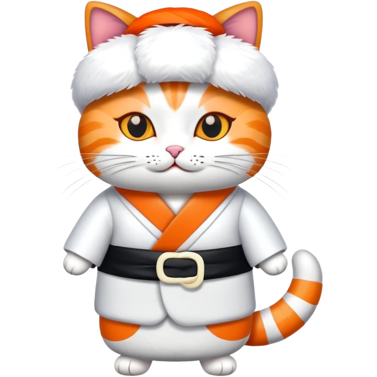 cat dressed in a sushi costume emoji
