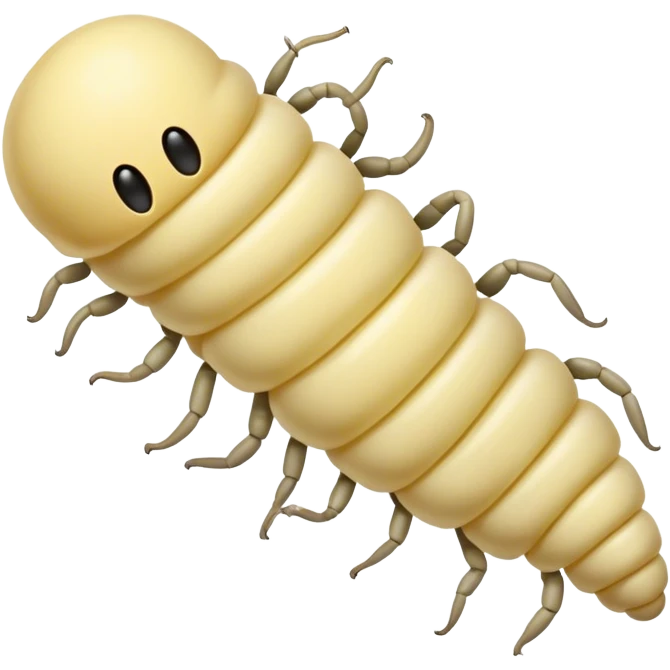large long maggot with no legs emoji