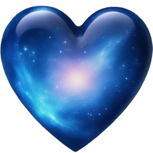 shiny BLUE galaxy heart emoji