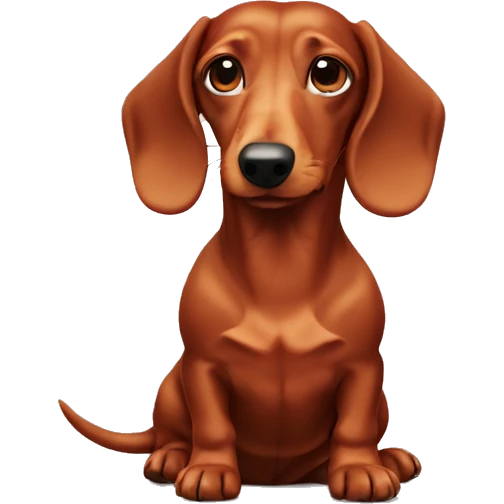 a red-haired dachshund emoji