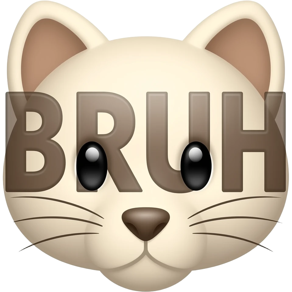 “BRUH” written in capitals emoji