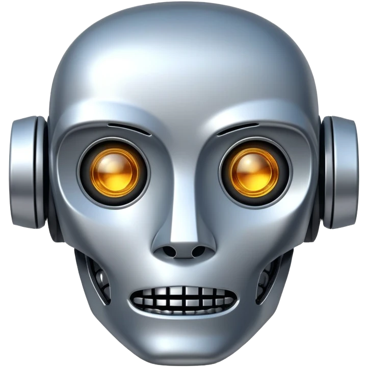 robot face with malfunctioning expression emoji