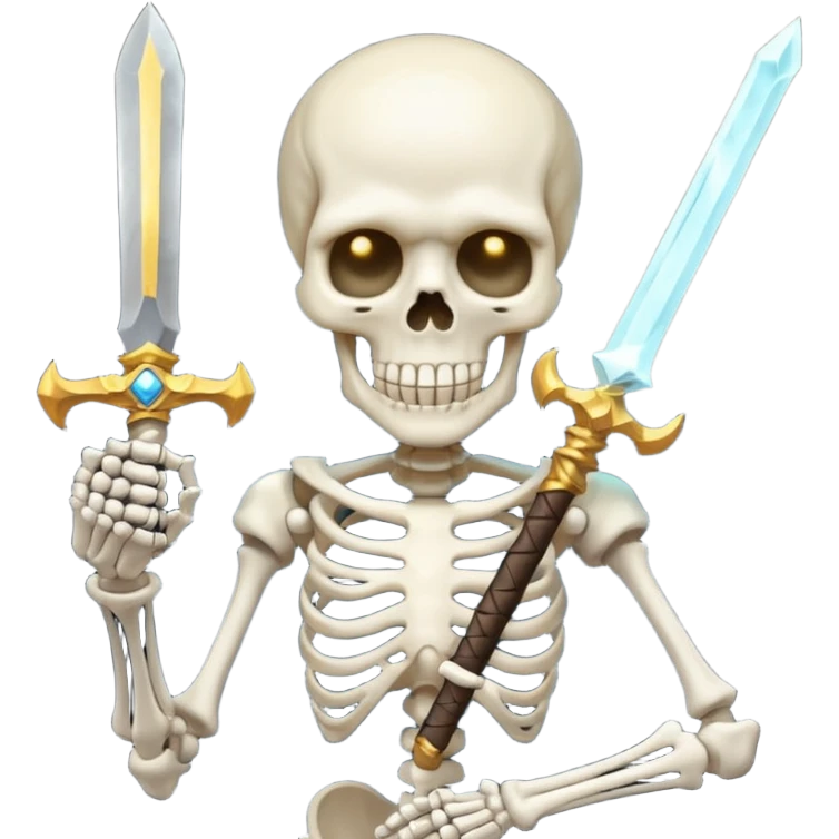 Skeleton with gsword  emoji