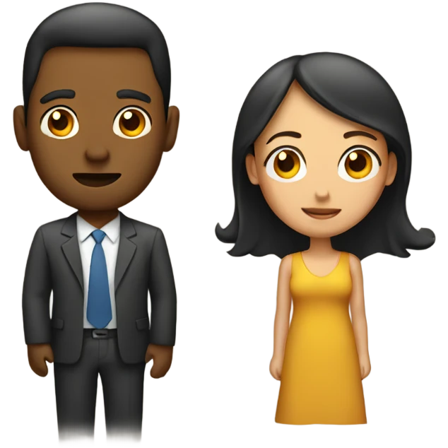 Man behind woman  emoji