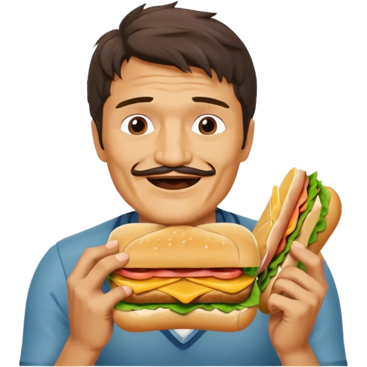 Pedro Pascal eating a sandwich meme emoji emoji