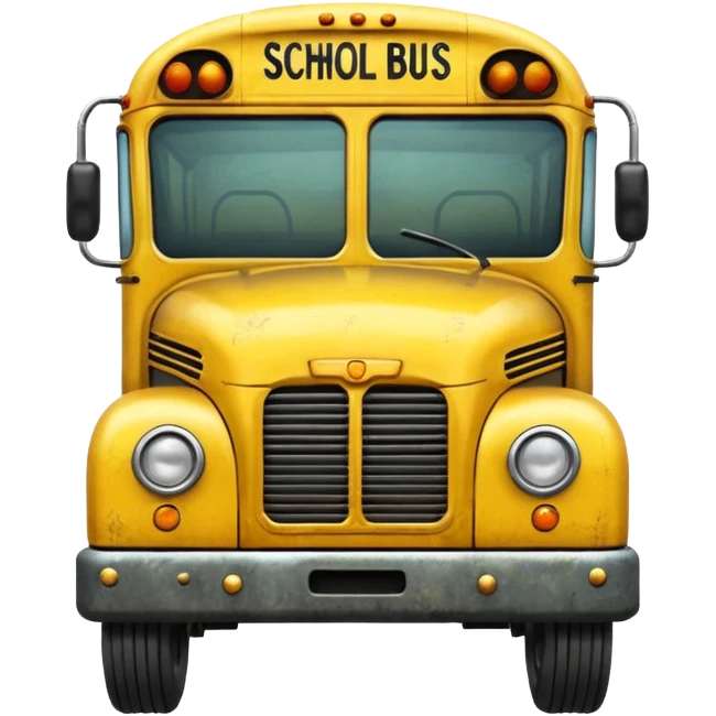 a school bus with bomboclat  emoji