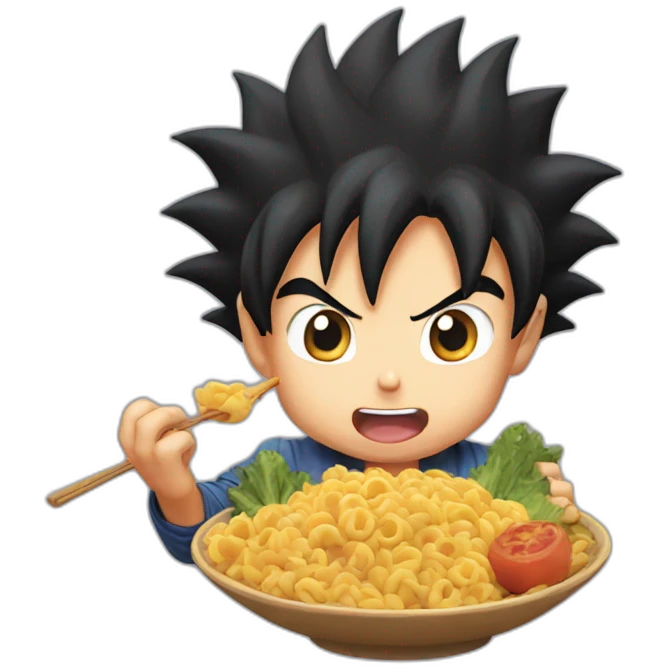 Son Goku eating emoji
