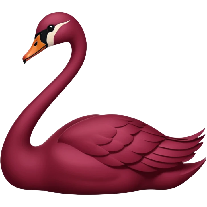 Maroon swan emoji