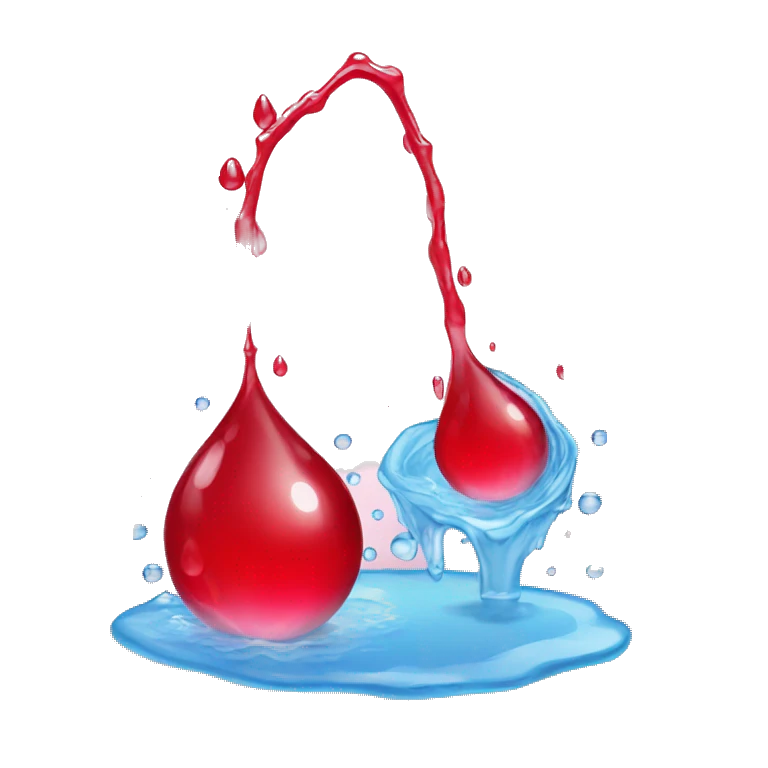Red water drops emoji