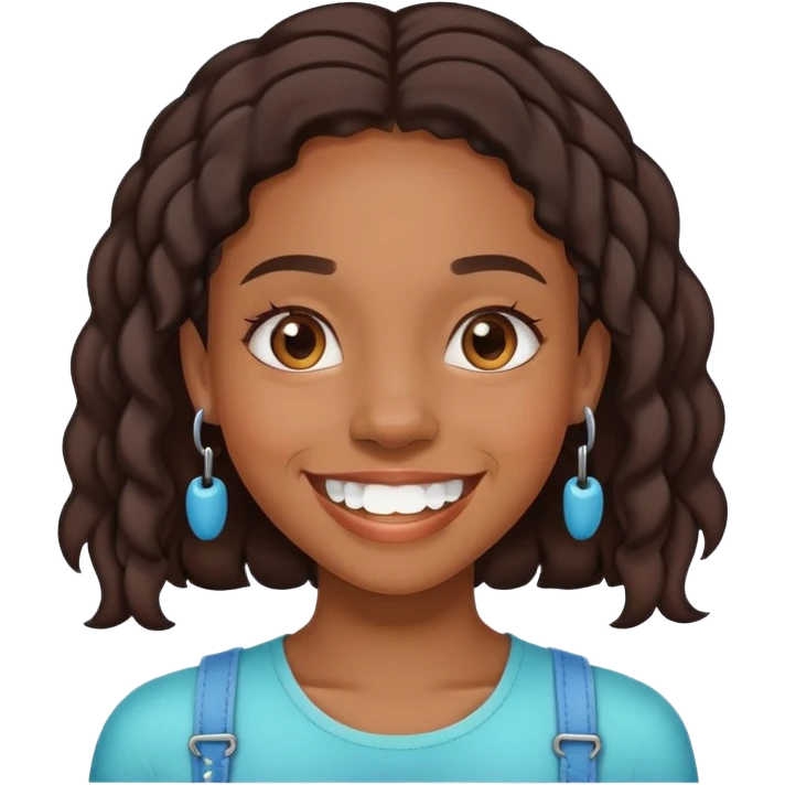 A black girl with braces  emoji