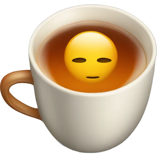 A warm cup of tea emoji