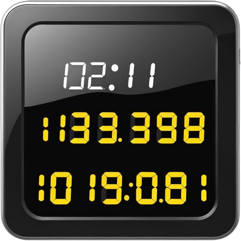 digital alarm clock emoji
