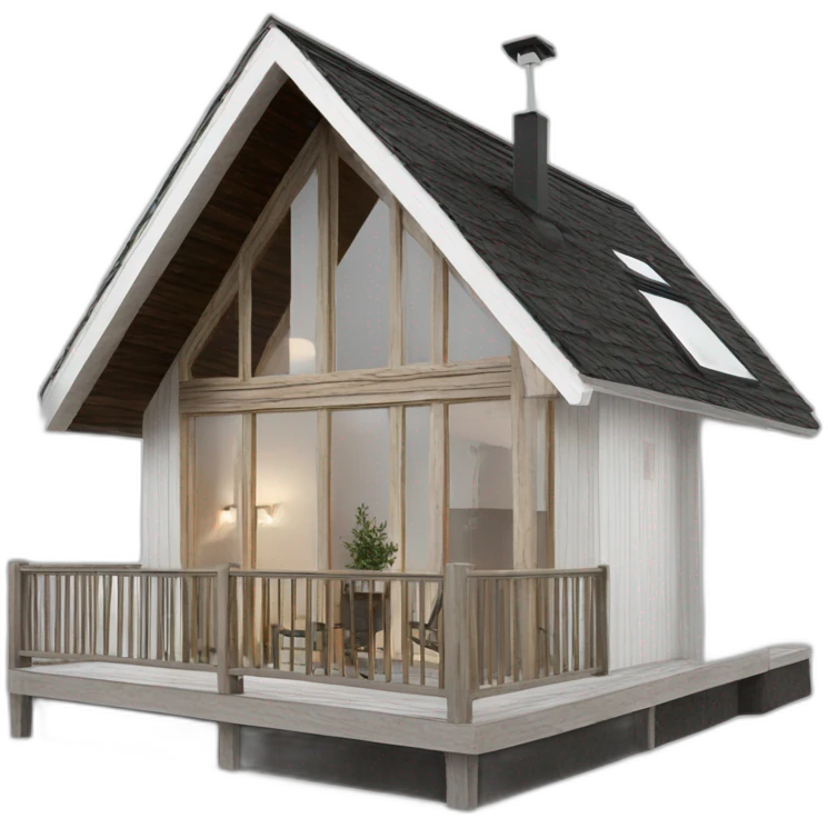 iconic scandinavian architecture wood holiday home front emoji