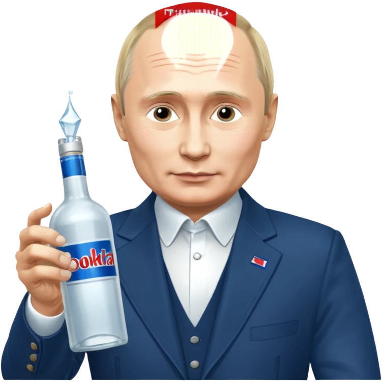 Putin with vodka “putinka” emoji