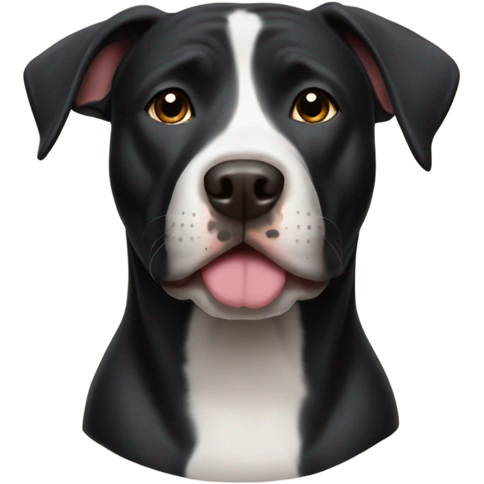 Black lab pitbull mix dog emoji