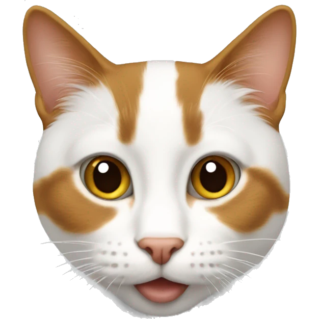 Chat roux et blanc emoji
