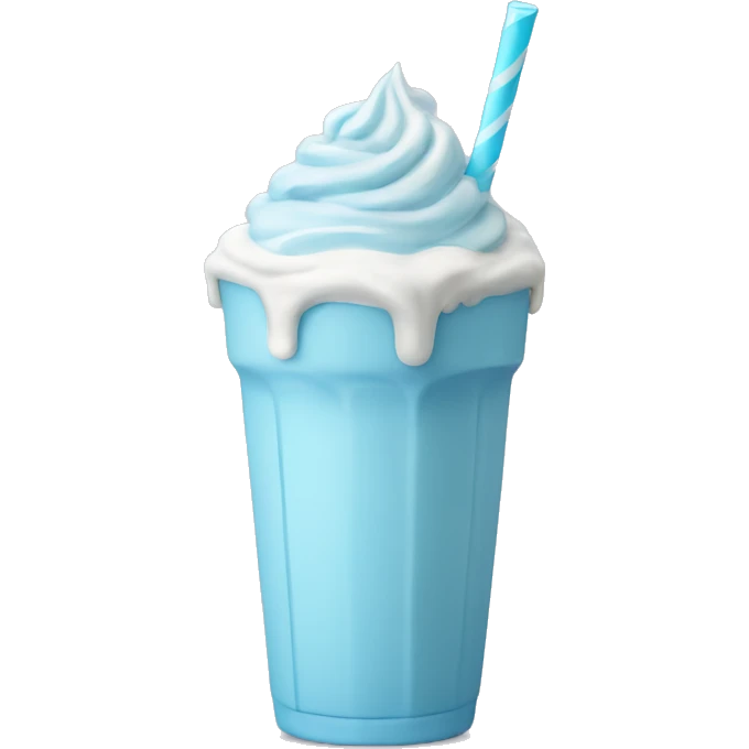 pastel blue milkshake emoji