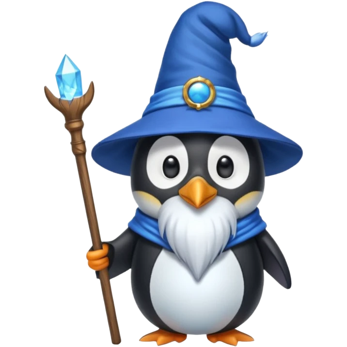 Penguin Wizard emoji