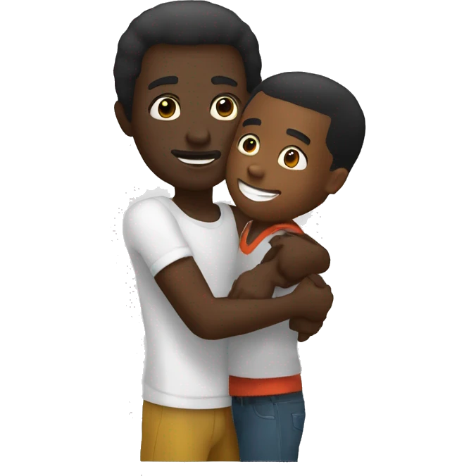 an african man saving another african man emoji