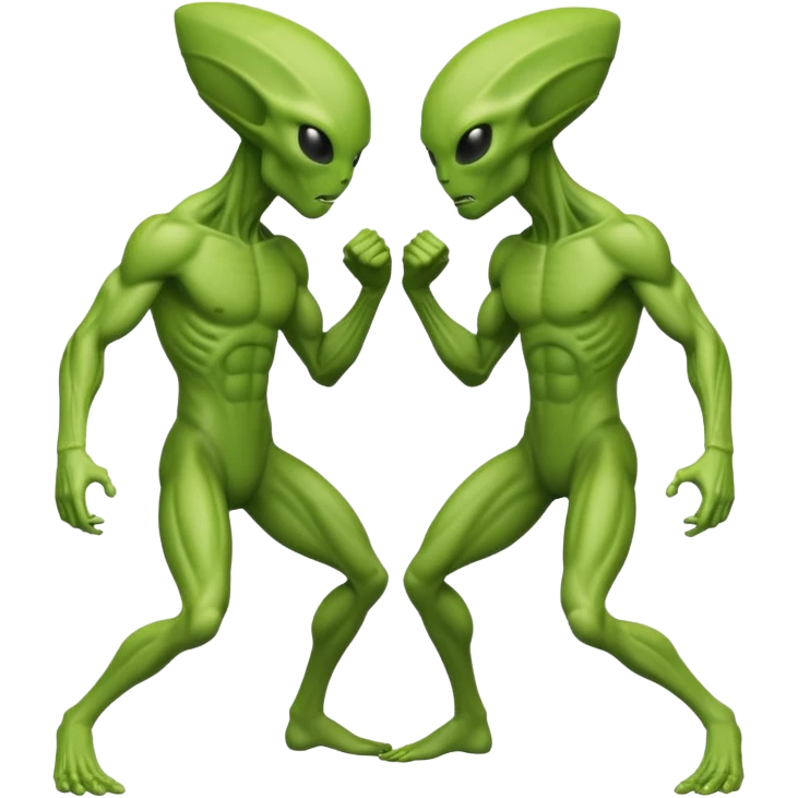 
two alien sparring
 emoji