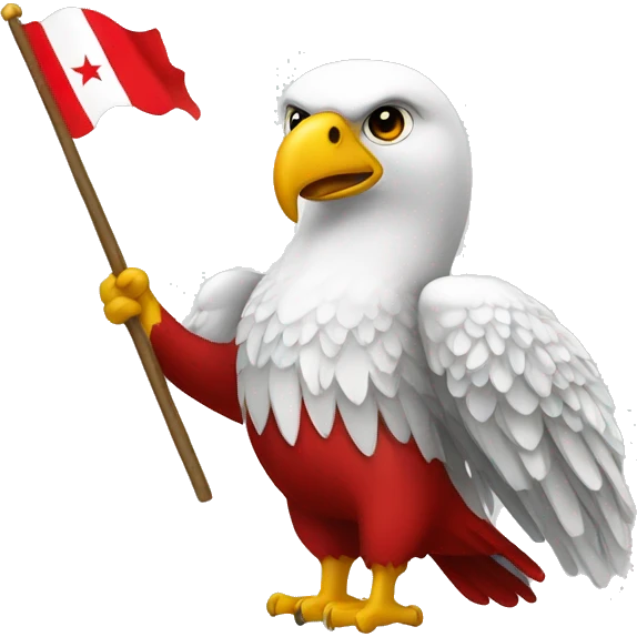 Aigle avec un drapeau de la tunisie emoji