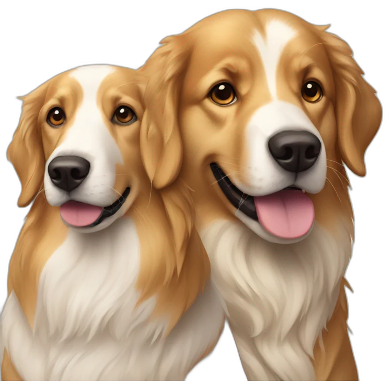 Golden Retriever and australian sheperd emoji