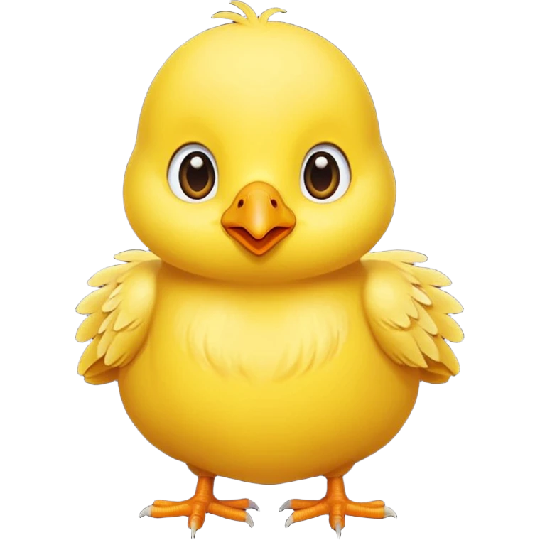 Un poussin mignon avec un coeur emoji