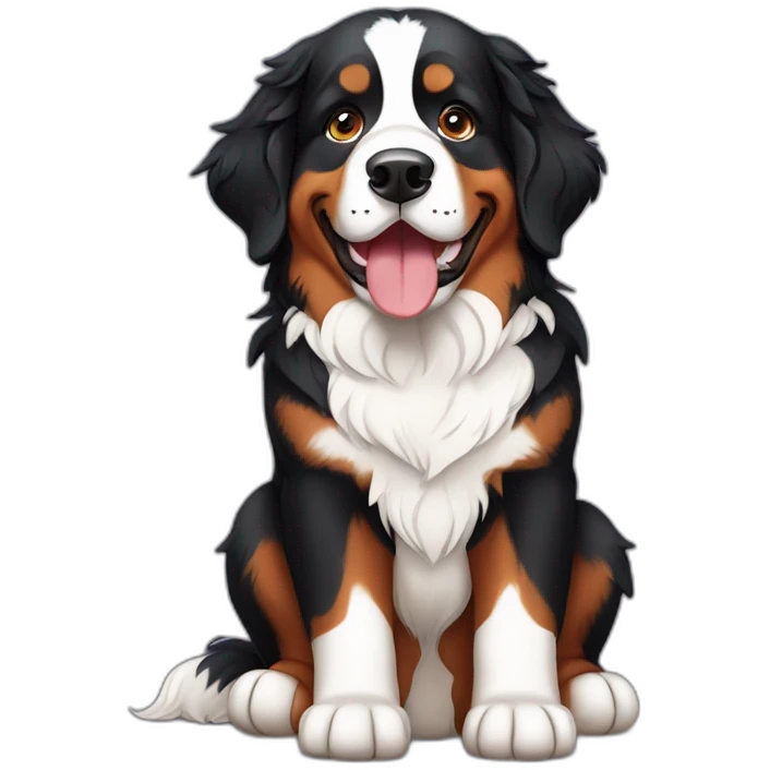Bernese Mountain Dog sitting emoji