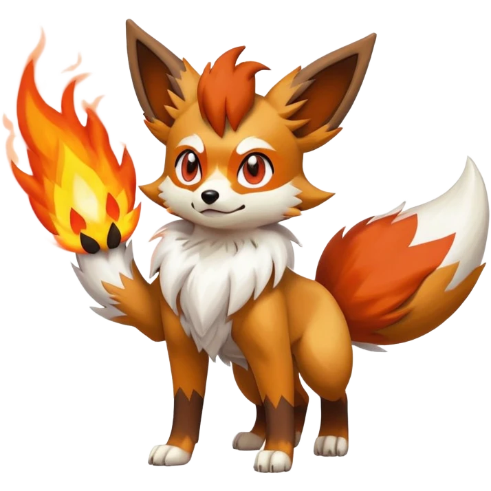 Lycanroc-Eevee-Fennekin-Fakémon-hybrid-creature (full body)  emoji