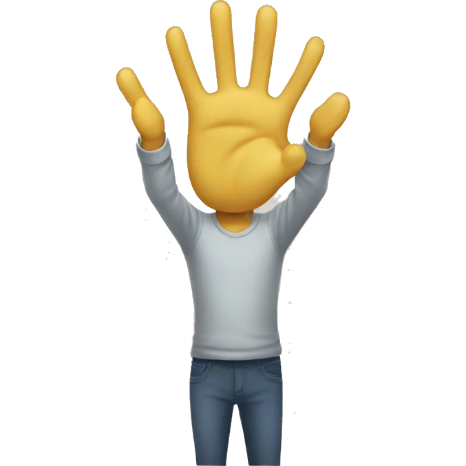 helpless hands up emoji