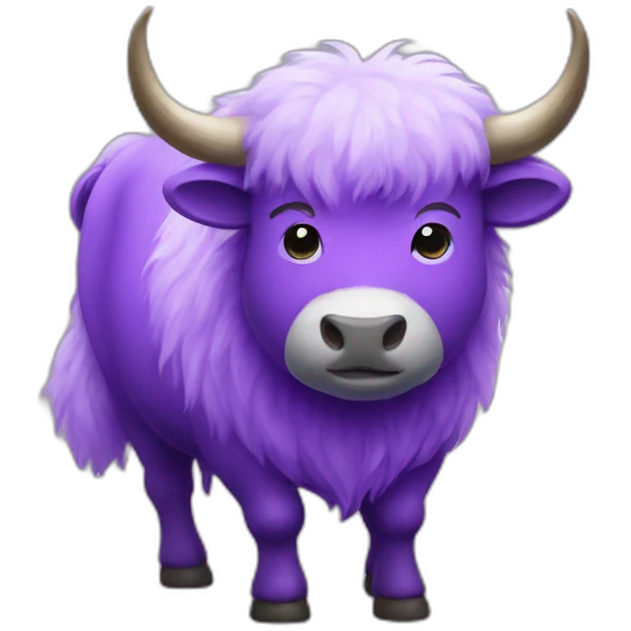 fluffy purple ox emoji