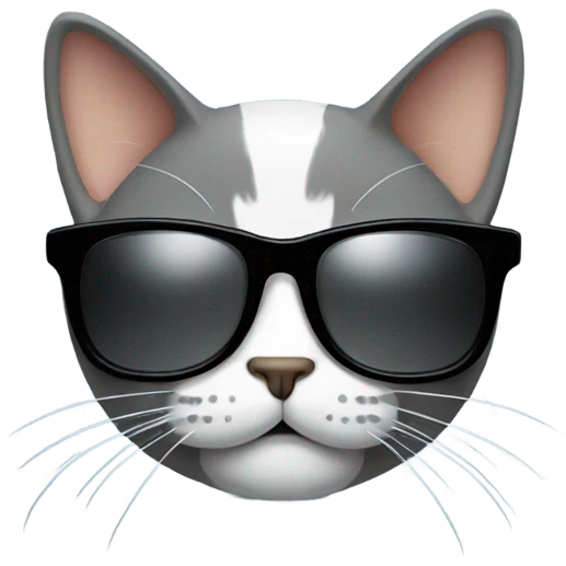 a cat in sunglasses emoji