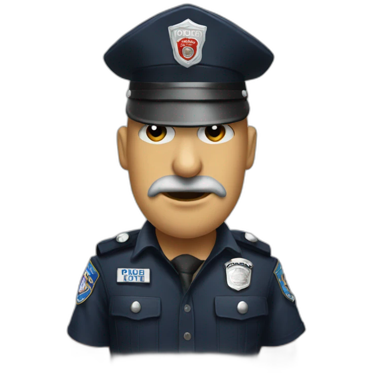 Police Harley turkey emoji