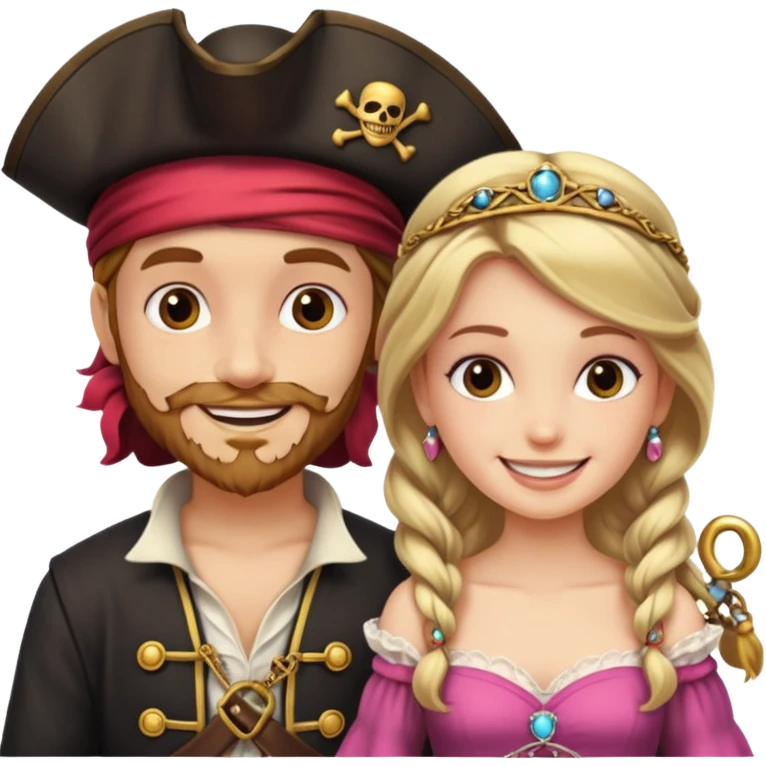 pirate and parپرنسس emoji