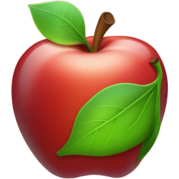 Create a color icon of a red apple. downsize to 64 by 64 pixels. emoji