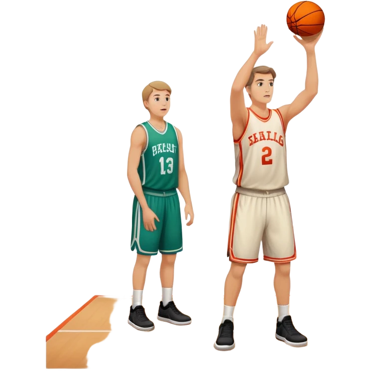 White Man shooting a free throw  on the basketball court emoji