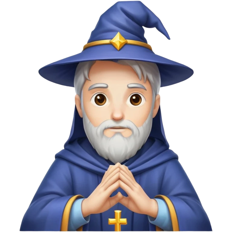 wizard making a cross with hands emoji