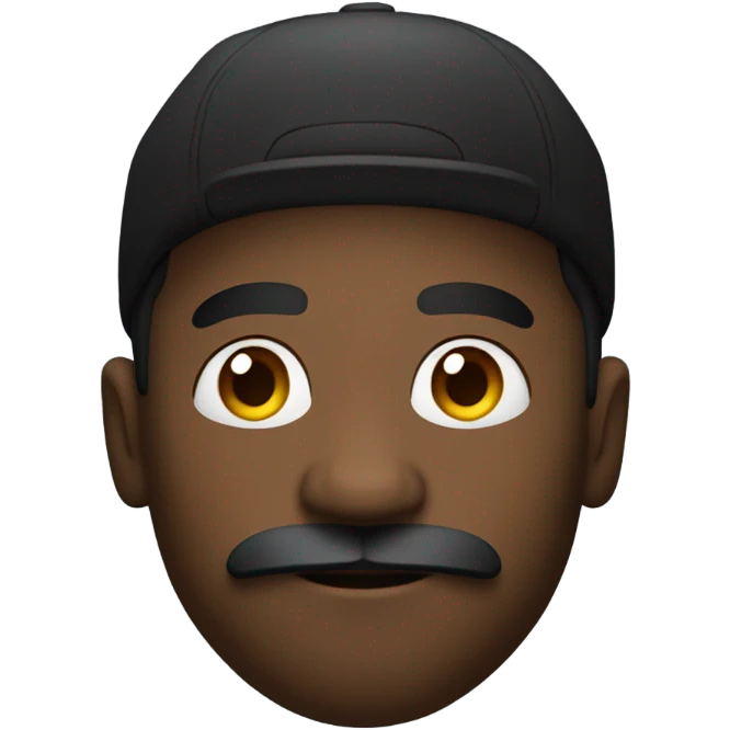 Hip hop black guy with mustache  emoji