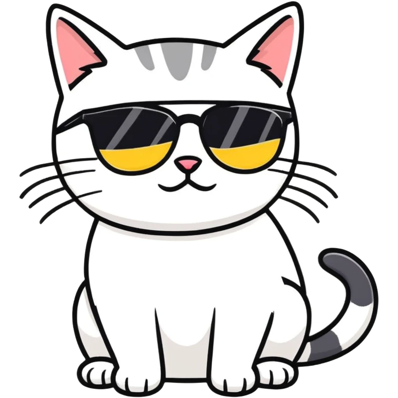 Cat with sunglasses emoji