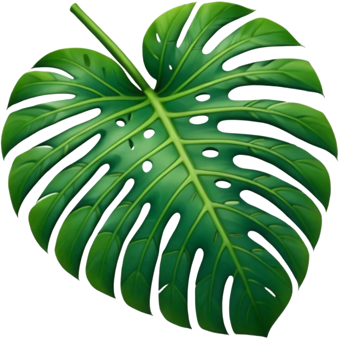 a monstera deliciosa leave emoji