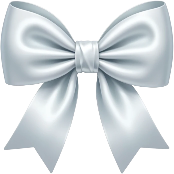 white satin bow emoji