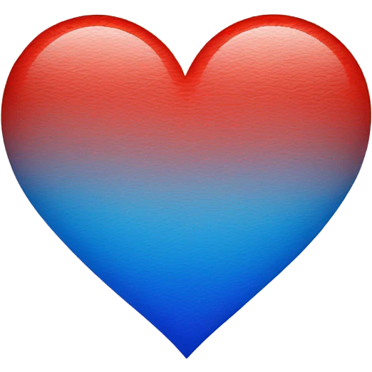 heart fading from red to blue emoji