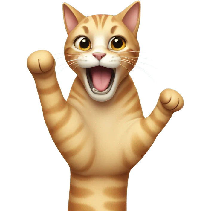 cat with big finger emoji