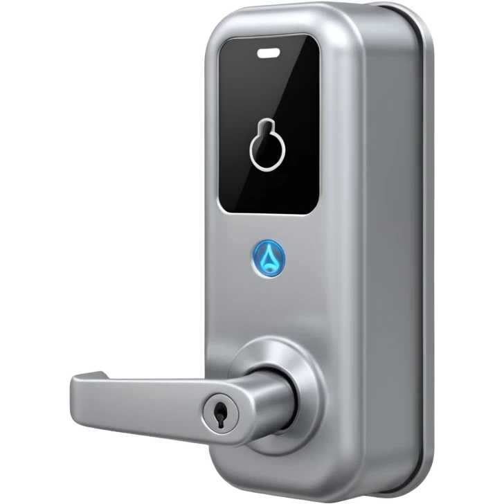 Electronic Door Lock System with card insert only screen no key hole emoji