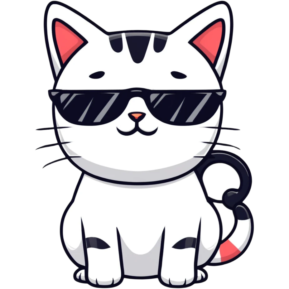Cat with sunglasses emoji