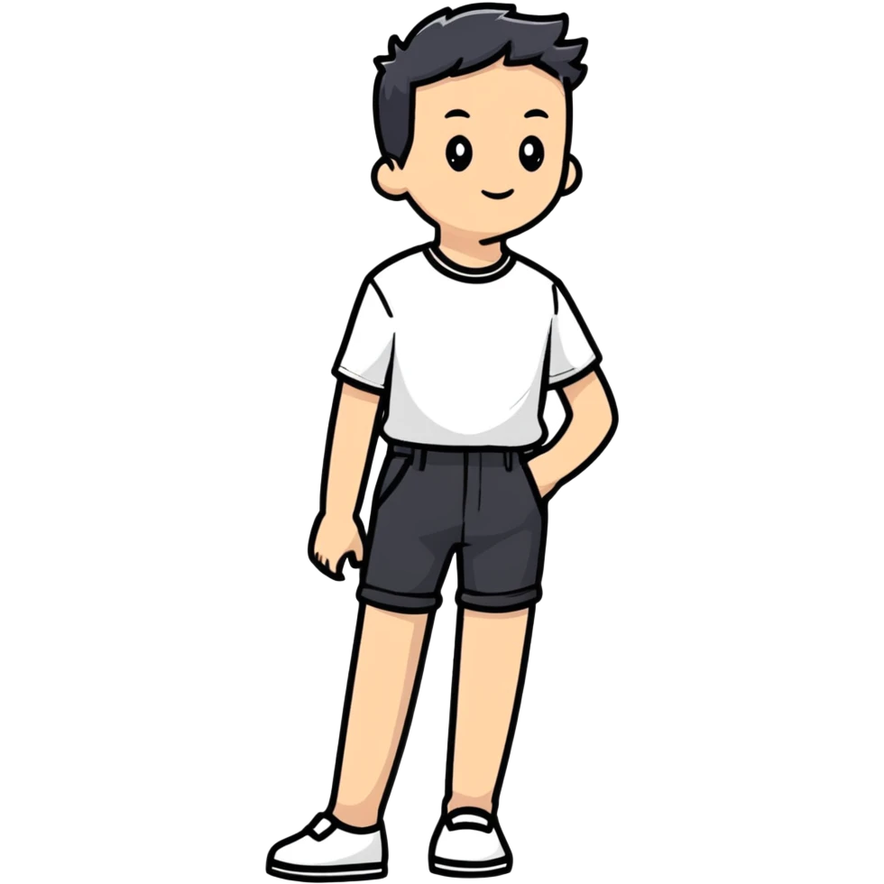 person wearing short black pants emoji