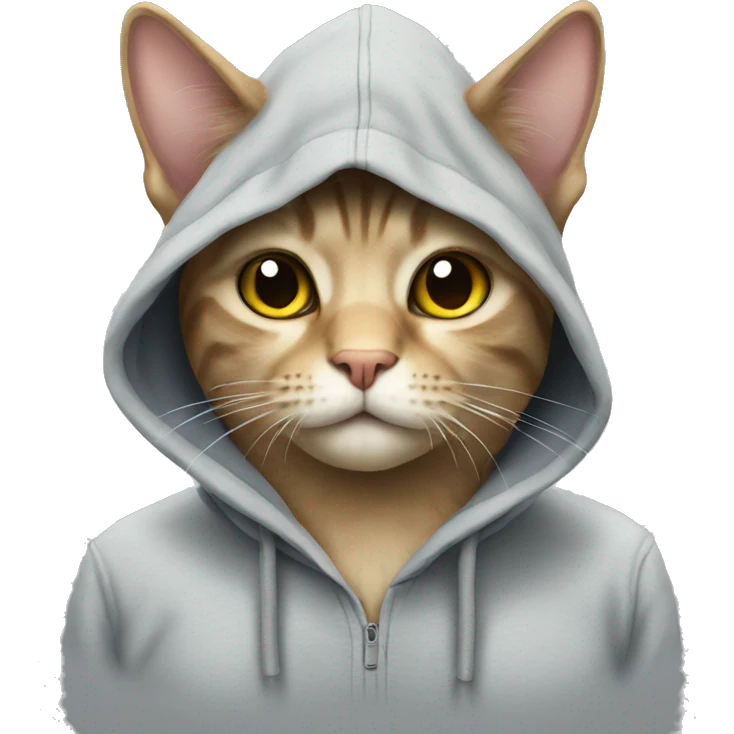 Cat with hoodie emoji