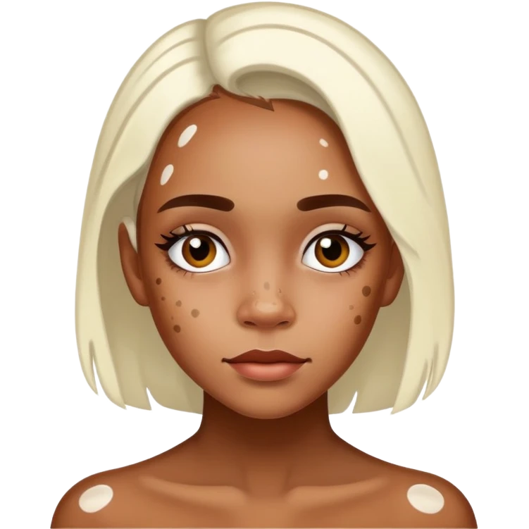 Girl with vitiligo  emoji